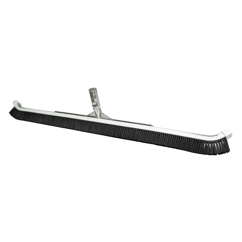 Poolmaster 36-Inch Extra-Wide Commercial Pool Brush, Heavy-Duty Aluminum Back, Curved Head with Nylon Bristles, Safe for Vinyl, Gunite, Fiberglass and Concrete Pools