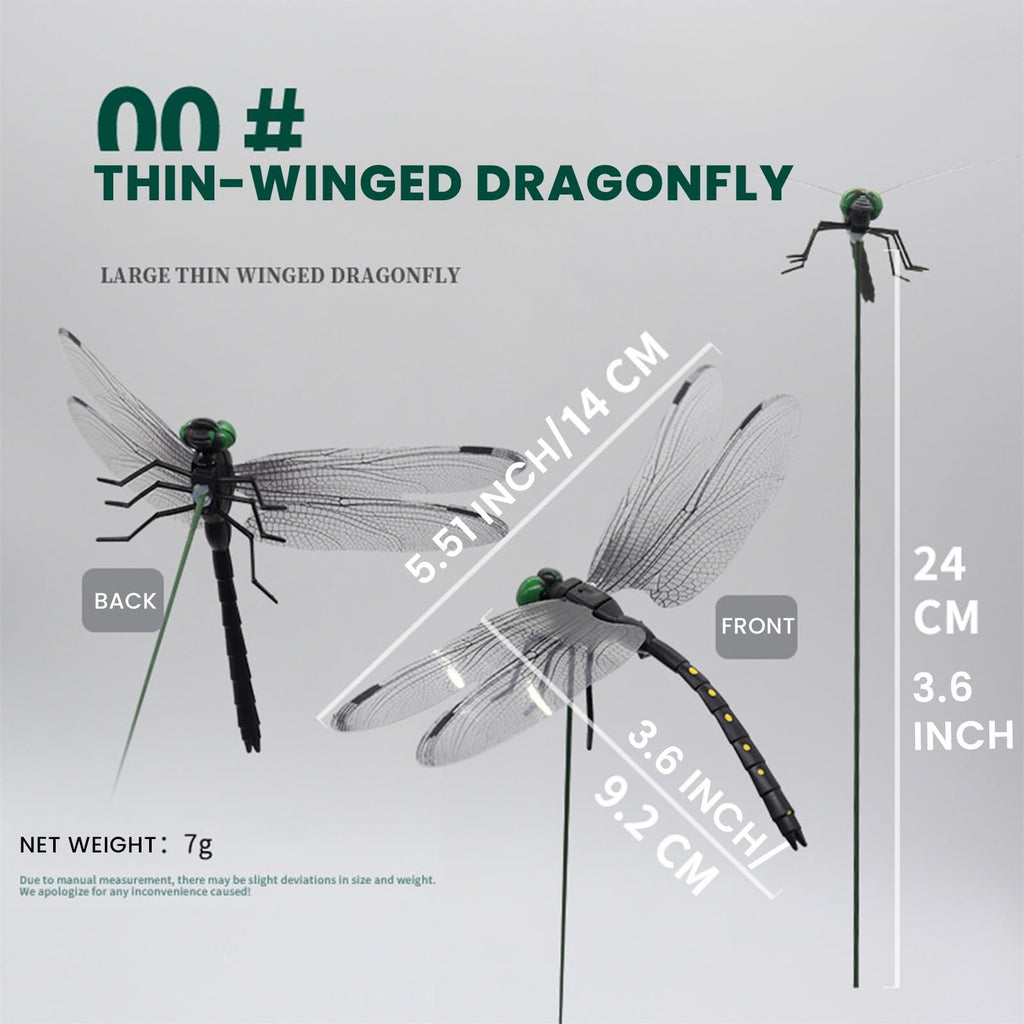 WRSFXV 2026 New 40 Pcs Dragon Fly Clips for Bugs Repellent, 3D Artificial Dragonfly Hat Clip, Dragonfly Garden Decor (10PCS)