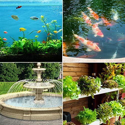KEDSUM 880GPH Submersible Water Pump(3500L/H, 100W), Ultra Quiet Water Pump with 11.3ft High Lift, Fountain Pump with 5.9 ft Power Cord, 3 Nozzles for Fish Tank, Pond, Aquarium, Hydroponics