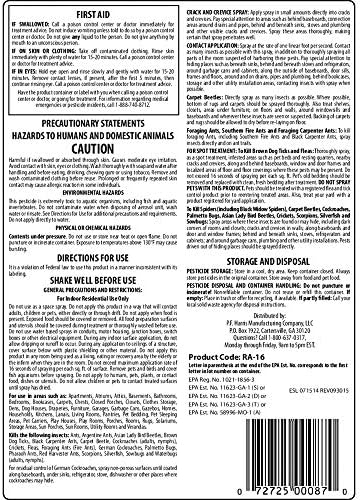 Harris 10-Month Roach & Ant Killer, Odorless & Non-Staining Aerosol Spray, 16oz