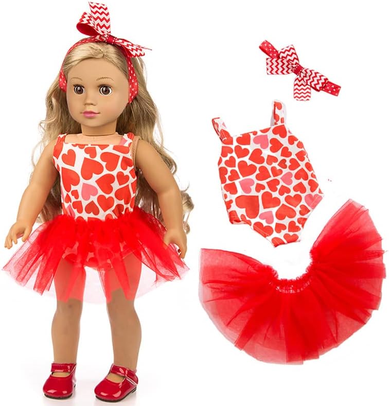 ZQDOLL 19 pcs American Doll Clothes Gift for 18 inch Doll Clothes and Accessories, Including 10 Complete Sets of Clothing