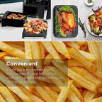 Air Fryer Grill Pan for Ninja AD350CO DZ401 Foodi 10 Quart 6 in 1 DualZone XL 2 Baskets Air Fryer, Replacement Air Fryer Crisper Plate Grill Plate Tray Accessories, Dishwasher Safe