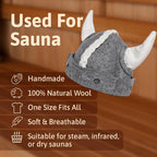 Sauna Hat Viking Banya Hat for Men - Hats Sauna Cap Finnish Ukraine Mens Sauna Hat for Women and Men Gray