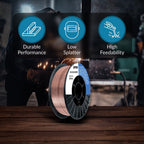 PGN Solid MIG Welding Wire - ER70S-6 .030 Inch - 10 Pound Spool - Mild Steel MIG Wire with Low Splatter and High Levels of Deoxidizers - For All Position Gas Welding