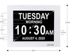 American Lifetime 【New 2024】 Dementia Clock Large Digital Clock for Seniors, Digital Clock Large Display with Custom Alarms, Clock with Day & Date for Elderly, Large Number Digital Clock White