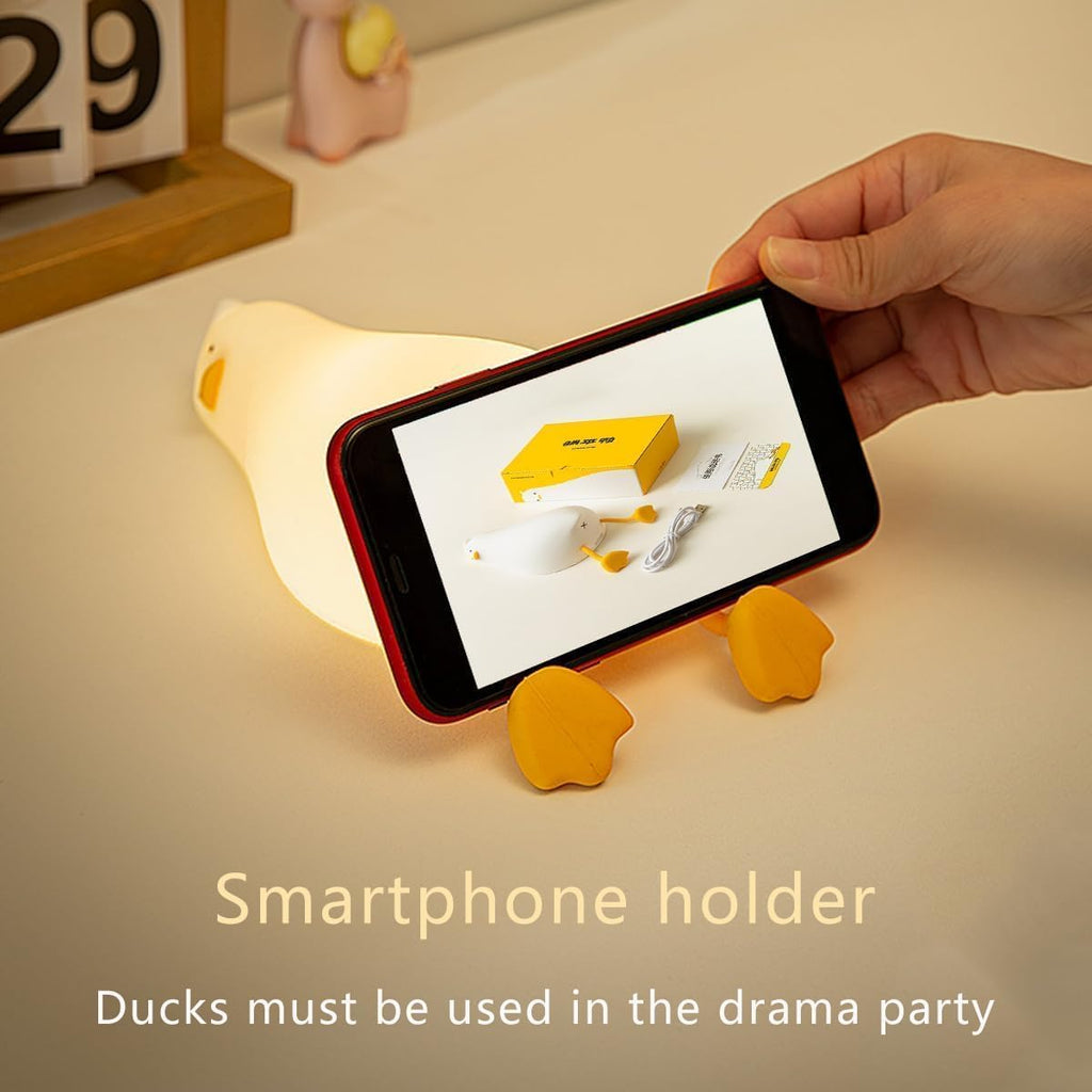Cute Duck Lamp,Fun Lying Flat Duck/Chicken/Pig/Rabbit/Panda Night Light,LED Squishy Animal Novelty Lamp,Toddler Baby Night Light Christmas gifts for Kids,Nursery Touch Kawaii Lamp Room/House Décor