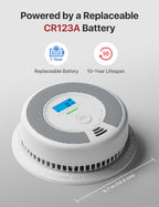 X-Sense Smart Smoke Detector Carbon Monoxide Detector Combo with Replaceable Battery, Wi-Fi Smoke and Carbon Monoxide Detector with Real-Time App Notifications, SC07-WX, 6-Pack