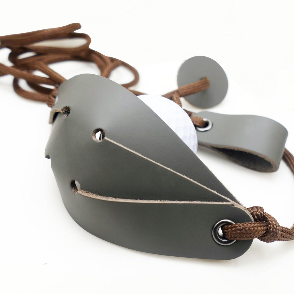 One Outfit Shepherd Sling Handmade Leather Throwing Old-Fashioned Slingshot Rock Sling Dog Ball Launcher Dog Toy Ball Launcher (One Outfit)