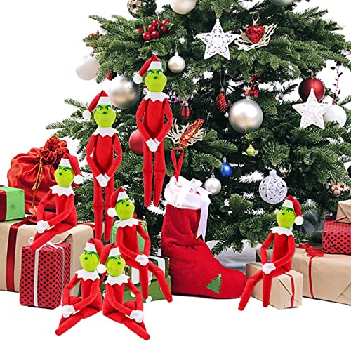 Christmas Hanging Ornament, Elf On The Shelf, 2023 Christmas Tree Decoration - Xmas Gift Craft Pendant Decor, 12.6 Inches (Red)