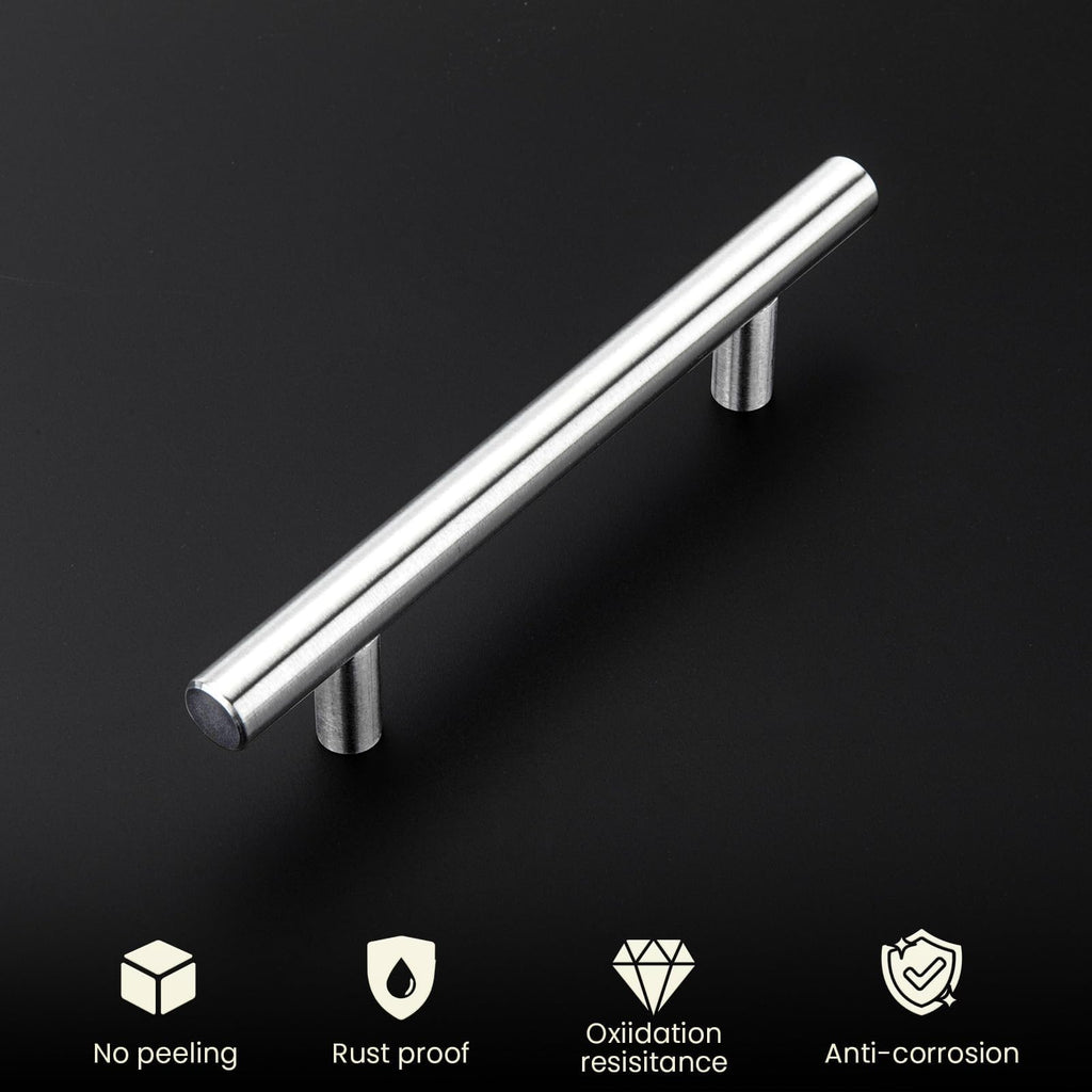 homdiy 15 Pack Brushed Nickel Cabinet Pulls 3 Inch Handles Stainless Steel Cabinet Hardware for Kitchen and Bathroom Cabinets, 5 Inch Overall Drawer Pull