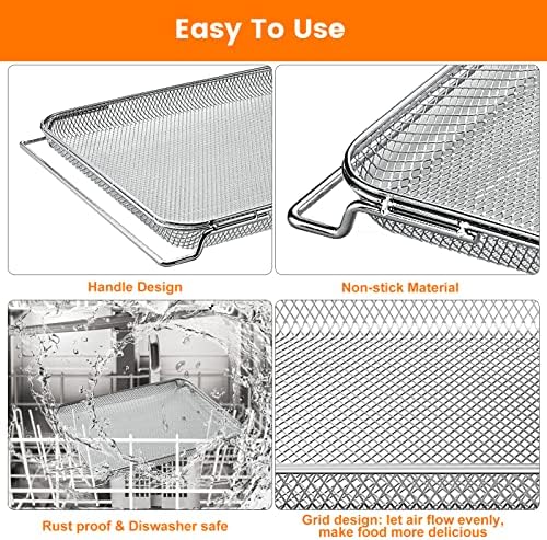 Replacement Air Fry Basket for Ninja Foodi DT251 Air Fryer Oven,Steel Air Fryer Basket for Ninja Foodi DT201,DT200,Accessories for Ninja Foodi 10-in-1 Smart XL Air Fry Oven