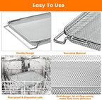 Replacement Air Fry Basket for Ninja Foodi DT251 Air Fryer Oven,Steel Air Fryer Basket for Ninja Foodi DT201,DT200,Accessories for Ninja Foodi 10-in-1 Smart XL Air Fry Oven