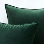 MIULEE Pack of 2 Decorative Velvet Throw Pillow Cover Soft Pillowcase Solid Square Cushion Case for Christmas Sofa Bedroom Car 20x20 Inch 50x50 Cm Army Green