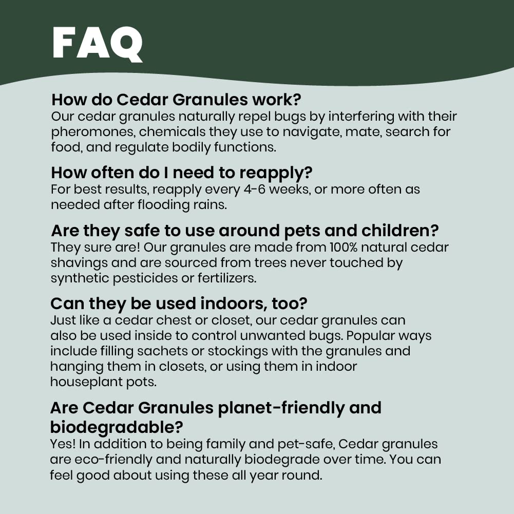 Cedarcide Original Cedar Granules – Flea, Tick, Mosquito & Spider Repellent for Yard, Lawn, Patio & Garden – Outdoor Insect Control – for Use Around Pets, Kids & Family (8 lb Covers 3,500 sq ft)