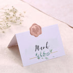 UNIQOOO Wax Seal Stickers - Eucalyptus Wedding Invitation Envelope Seal Stickers, 50 Pcs Self Adhesive Dusty Rose Pink Stickers, Perfect for Invitation, Envelopes, Gift Wrapping, Christmas