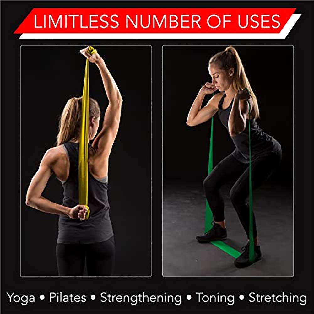 Med Spec ASO Ankle Stabilizer, Black, Small & THERABAND Resistance Band Set, Professional Latex Elastic Bands, 5 Foot, Yellow, Red & Green, Beginner