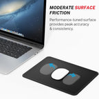 Essential Office & Gaming Mouse Pad, 30% Larger, 8.5” x 11” in, Black
