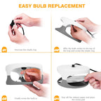 Flea Traps for Inside Your Home 2 Packs, Flea Trap for Indoor, Bed Bug Killer with Sticky Pads & Light Bulb Replacement, Natural Flea Infestation Treatment