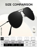 Classic Aviator Sunglasses for Men Women Driving Sun glasses Polarized Lens UV Blocking (3 Pack) 58mm