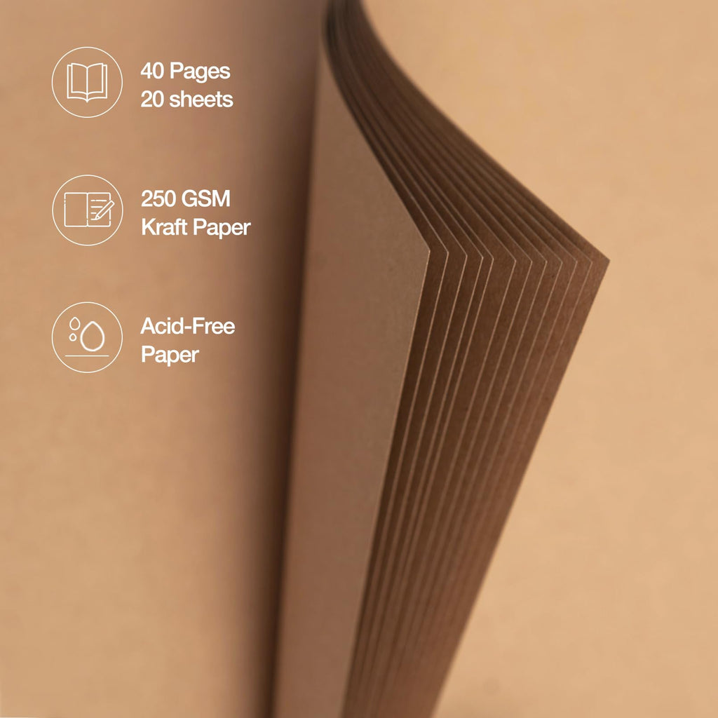potricher 12 x 12 Inch DIY Scrapbook Album 40 Pages Hardcover Kraft Paper Scrap Book Photo Albums Memory Book for Wedding and Anniversary Family (Yellow, 12 Inch)