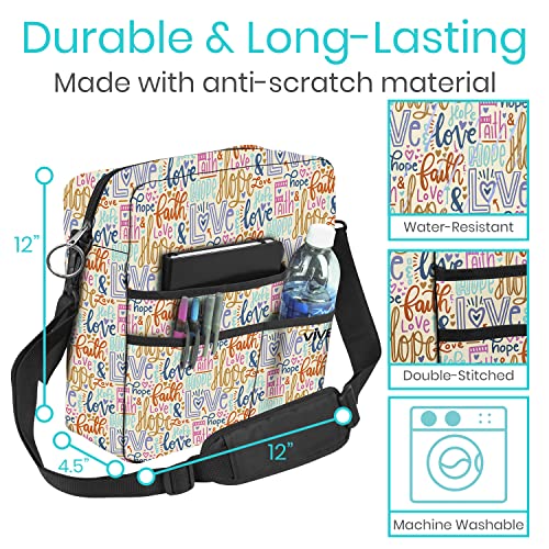 Vive Rollator Bag - Universal Travel Tote for Carrying Accessories on Wheelchair, Rolling Walkers, Transport Chairs, Mobility Scooters - Lightweight Handicap Medical Mobility Aid - for Women, Seniors