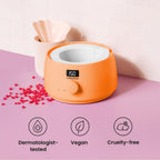 KoluaWax Premium Waxing Kit for Women - Beginner Friendly - Complete Wax Kit that includes 14oz of Wax Beads, Applicator, Pre and Post Care, Suitable for Sensitive Skin (Peach Fuzz)