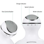 LATME Scalp Massager with 4 Replacement Massage Heads Portable Head Scratcher with Tissue Kneading Nodes Gifts Idea Stress Release Massager for Muscles Shoulder Calf