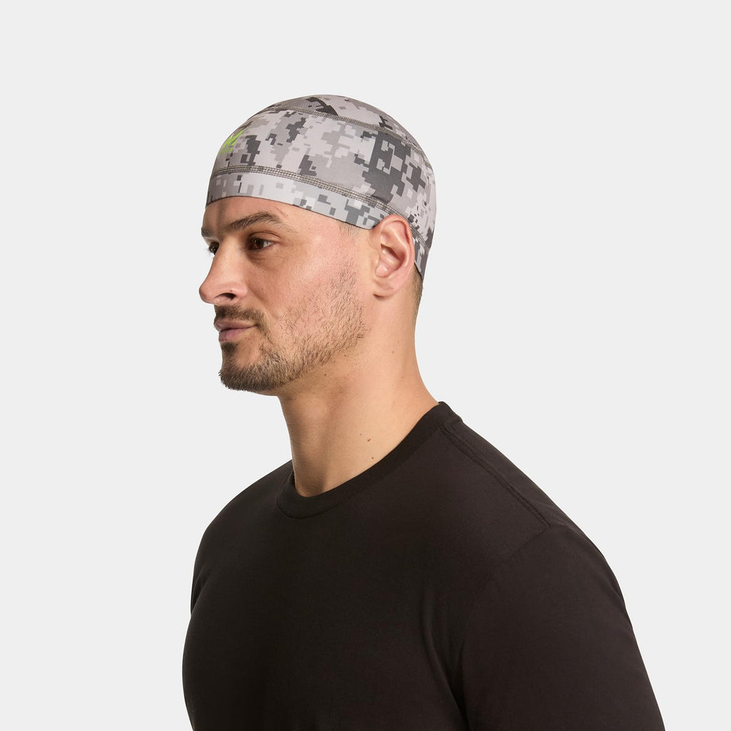 MISSION Cooling Helmet Liner- Cools Instantly When Wet, UPF 50, Wear Under Helmets, Hardhats & More- Digital Camo Gray
