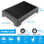 One Step Stool for Adults Elderly Non-Slip Step Platform Indoor and Outdoor Portable Wide Step Riser for Seniors,Safety Step for Car Bed Bedside Office Shower Stairs (Black)