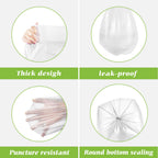 Small Trash Bags 4 Gallon 200 Counts Garbage Bags, Bathroom Trash Can Bin Liners, Small Plastic Bags for home office kitchen, fit 12-15 Liter, 3,3.5,4.5 Gal, Clear