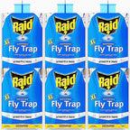 6 XL RAID Big Bag Fly Traps Outdoor - Keep Flies Away from Patio with Disposable Fly Traps Outdoor Hanging - Fly Bags Outdoor Disposable, Outdoor Fly Traps Outdoor Hanging, Big Bag Fly Trap Bag