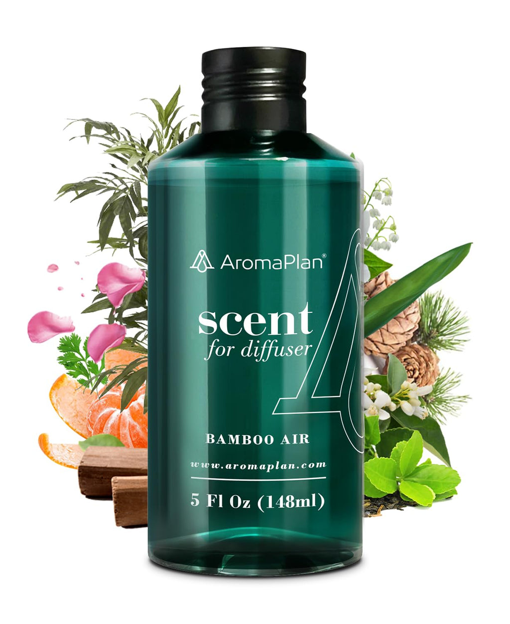 Aromaplan Hotel Scents Bamboo Air 5 Fl Oz, USA Fragrance- Home Luxury Aroma & Hotel Collection Diffuser Oil- Hotel Diffuser Oil for Aromatherapy- USA Made, Bigger Bottle, Bolder Aroma & Longer Lasting