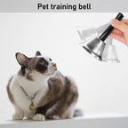 MCPINKY 2PCS Hand Bell,Silver Ringing Bell with Handle Dinner Bell Call Bell for Elderly Bell for Classroom Christmas Pets