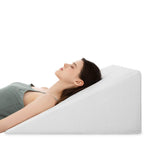 Bed Wedge Pillows Leg Elevation Reading Pillow & Back Support Wedge Pillow - for Back and Legs Support, Back Pain, Leg Pain, Pregnancy, Neck and Shoulder Joint Pain, Sleeping (White, 12" x 24" x 24")