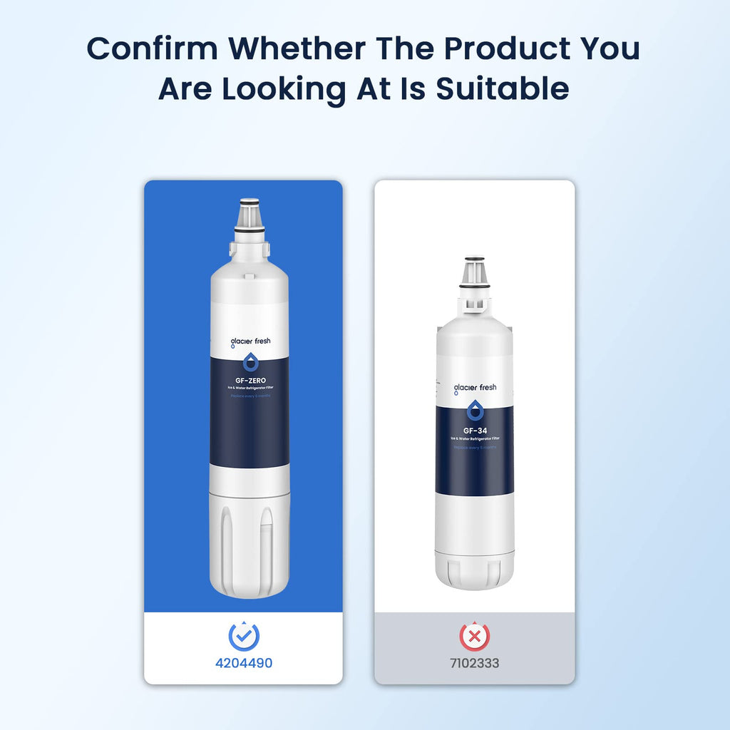 GLACIER FRESH 4204490 Water Filter Compatible with Sub-Zero 4204490, 4290510, 9030868 Refrigerator Water Filter, 3 Pack