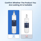 GLACIER FRESH 4204490 Water Filter Compatible with Sub-Zero 4204490, 4290510, 9030868 Refrigerator Water Filter, 3 Pack