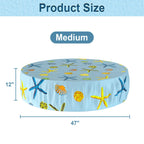 Ladadee Foldable Round Dog Swimming Pool Cover, for 32 "/63“/48” Collapsible Outdoor Tub, PVC Coating Waterproof and UV Protection, Leakproof Washable Kiddie Pet Small Paddling Bath Accessories
