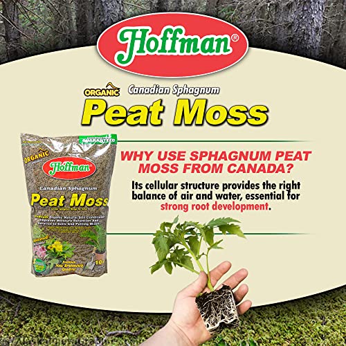 Hoffman 15503 Canadian Sphagnum Peat Moss, 10 Quarts, 2 Pack