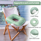 Vinban Stuffed Donut Pillow Seat Cushion | for Tailbone and Coccyx Pain, Hemorrhoids, Bed Sores, Pregnancy, Prostate, Surgery Recovery, Sitting Pressure Relief, for Home, Office and Car (Moss Green)