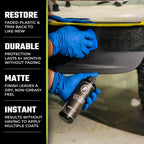 ExoForma Black Trim Restorer - Lasts 6+ Months, Dye Infused Waterproof Plastic Restorer for Cars - Perfect for Faded Bumpers, Trim & Vinyl on Jeeps, Truck Beds, Avalanches & ATVs | 4oz Kit