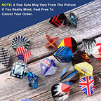 CAVALIERSDARTS Tezoro Standard Dart Flights sets 30 sets 90 pcs Durable Replacement Dart Accessories Parts Supplies, Rich Variety of Designs Tail Wing