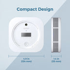 AEGISLINK Smoke and Carbon Monoxide Detector 10-Year Lifespan with Replaceable Battery, Photoelectric Fire Alarm and Electrochemical CO Alarm with Test/Silence Button, SC200, 1-Pack
