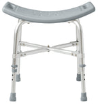 Medline Heavy Duty Shower Chair Bath Bench Without Back, Bariatric Bath Chair Supports Up to 550 Lbs