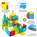 Jasonwell Magnetic Tiles Building Blocks Set for Boys Girls Preschool Educational Magnet Construction Kit Stacking STEM Toys Christmas Birthday Gifts for Kids Toddlers 3 4 5 6 7 8 9 10 + Year Old