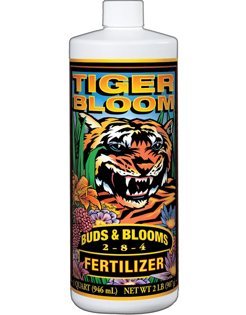 Fox Farm Fertilizer Soil Trio Liquid Nutrient: Tiger Bloom, Grow Big, Quart Bottles + Twin Canaries Chart (Pack of 3-32 oz )