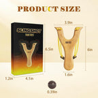 Slingshots for Adults, Durable Wooden Slingshot with 100 Dissolvable Clay Balls for Outdoor, Funny Christmas Birthday Gift for Men and Women