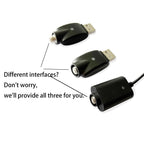 Smart USB Thread Charger Cable with LED Conversion Indicator Light, 3-Piece Set Smart Overcharge Protection USB Adapter and Wireless Home Soldering Iron Charging (Black)