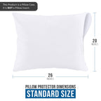 Utopia Bedding Waterproof Pillow Protectors Zippered (4 Pack, White) Standard Size, Bed Bug Proof Pillowcases, Pillow Encasement Covers 20 x 26 Inches