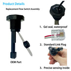 BNRSZ 2026 Upgraded GLX-FLO-RP Pool Flow Switch Compatible with Hayward Goldline and Aquarite Salt Systems, Salt Cell Pool Flow Sensor, Metal Sensing Construction, 15 ft. Cable,