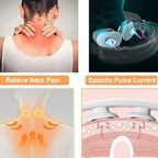 YCNASSS EMS Neck Massager Device, Neck Acupoints Lymphatic Drainage Machine 12 Modes Neck Lymphatic Massager for Pain Relief USB Charge for Women Men Gift